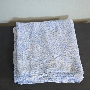 Aden + Anais | White Label Blue Botanical Print Bamboo Swaddle Wrap